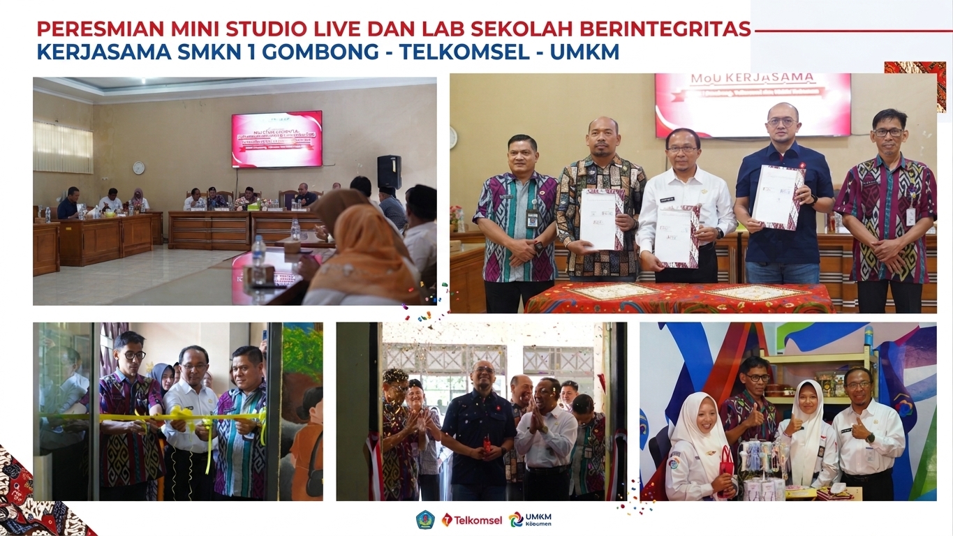 Akselerasi Vokasi Berbasis Integrasi: SMKN 1 Gombong Resmikan Lab SBI & Mini Studio Live Melalui Sinergi Tripartite